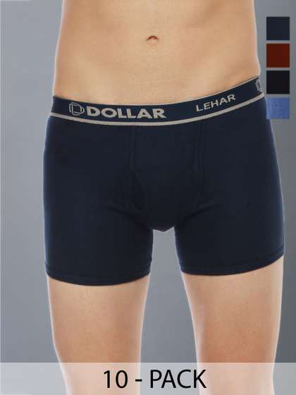 Dollar Lehar Mens
                        Combed Cotton Trunk - Pack of 10 - Assorted