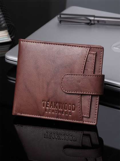 Teakwood Leathers Men
                      Brown Solid Genuine Leather Wallet