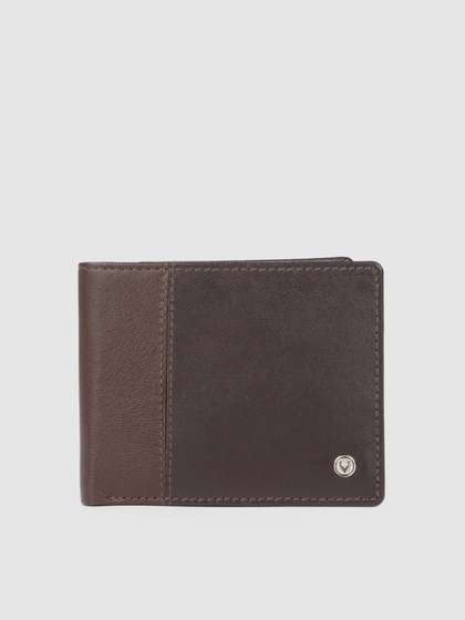 Allen Solly Men Brown
                    Solid Two Fold Leather Wallet