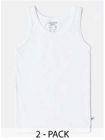Jockey Boys Pack of 2
                    Super Combed Cotton Vest-3320