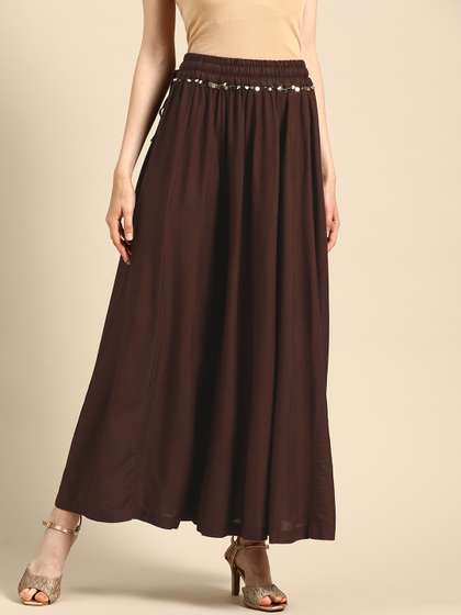 TAG 7 Women Flared Solid Palazzos