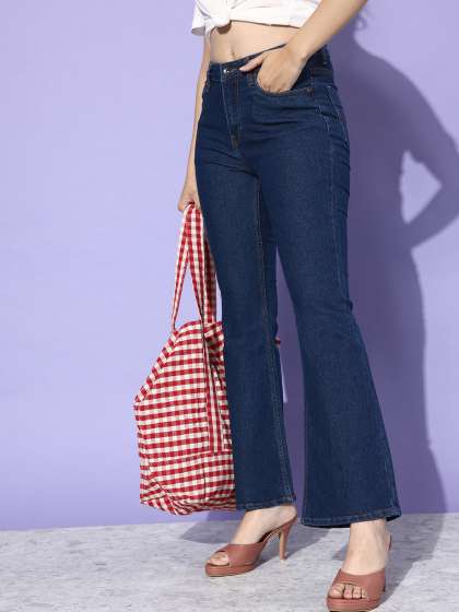The Roadster Lifestyle Co. Women Navy Blue Bootcut Mid-Rise Stretchable Jeans