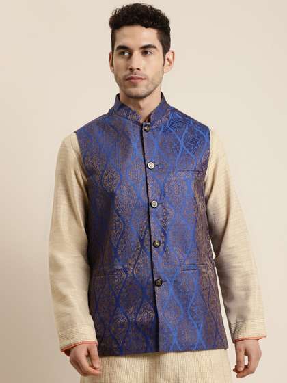SOJANYA Men Woven Design Nehru Jacket