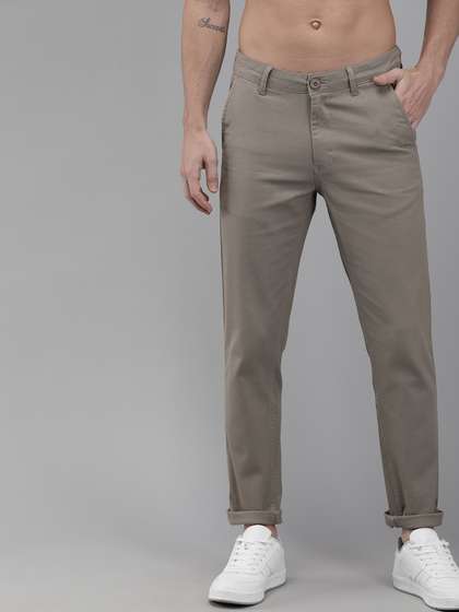 Roadster Men Beige
                          Regular Fit Solid Regular Trousers