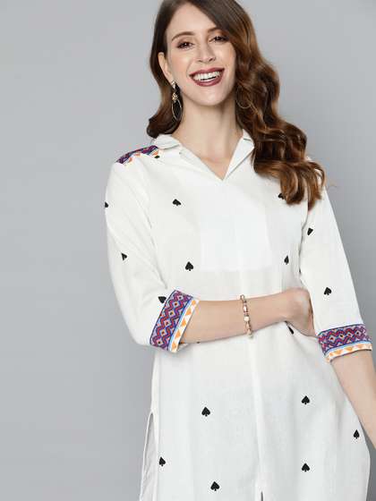 HERE&NOW Women Geometric Printed Kurta