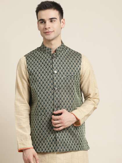 SOJANYA Men Woven Design Nehru Jacket