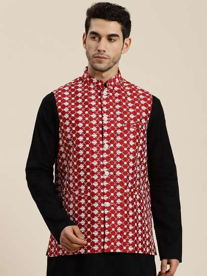 SOJANYA Men Woven Design Nehru Jacket
