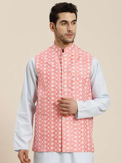 SOJANYA Men Woven Design Nehru Jacket
