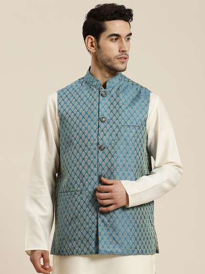 SOJANYA Men Woven Design Nehru Jacket