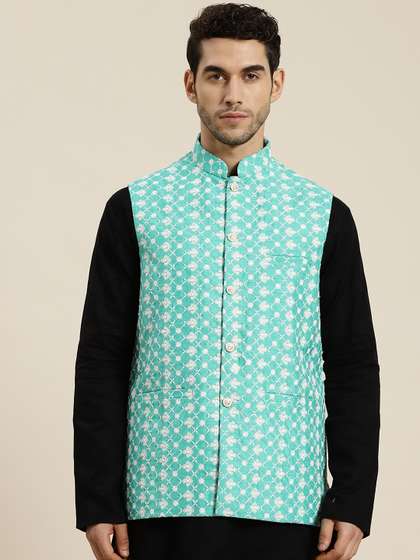 SOJANYA Men Woven Design Nehru Jacket