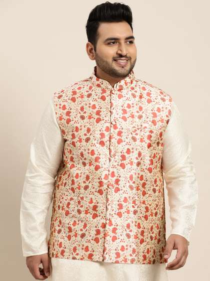 SOJANYA PLUS Motifs Print Nehru Jacket