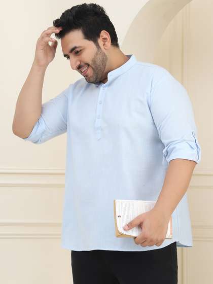 SOJANYA PLUS Plus Size Solid Straight Kurta