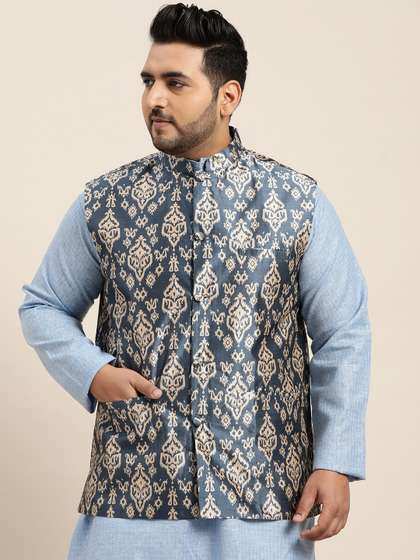 SOJANYA PLUS Motifs Print Nehru Jacket