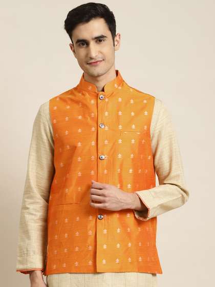 SOJANYA Self Design Nehru Jacket