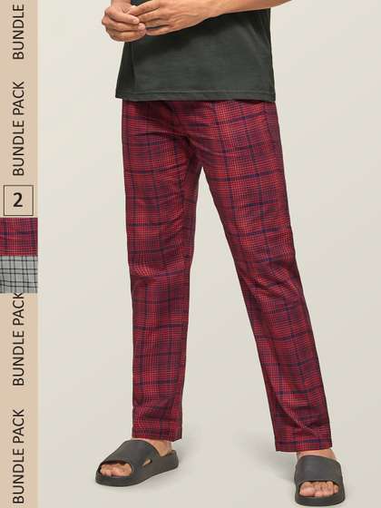 XYXX Men Pack Of 2
                        Checked Lounge Pants