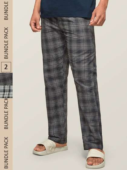 XYXX Men Pack Of 2
                          Checked Lounge Pants