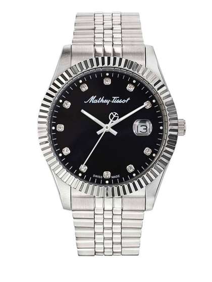 Mathey Tissot Swiss Made
                    Black Dial Watch for Men - H710AN