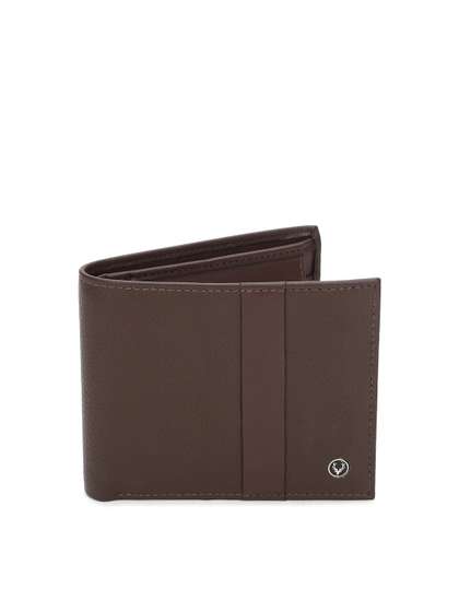 Allen Solly Men Coffee
                    Brown Solid Two Fold Leather Wallet