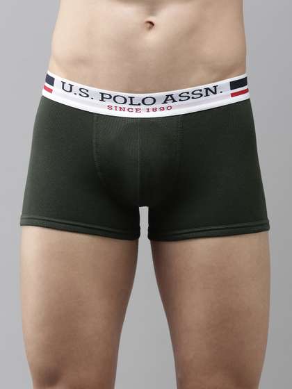 U.S. Polo Assn.
                          Men Grey Solid Cotton Trunks I015-031-P1