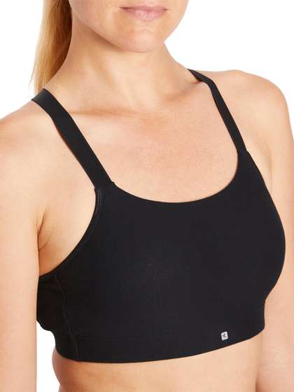 Decathlon Domyos -
                        Women Black Low Support Gym Sport Bras