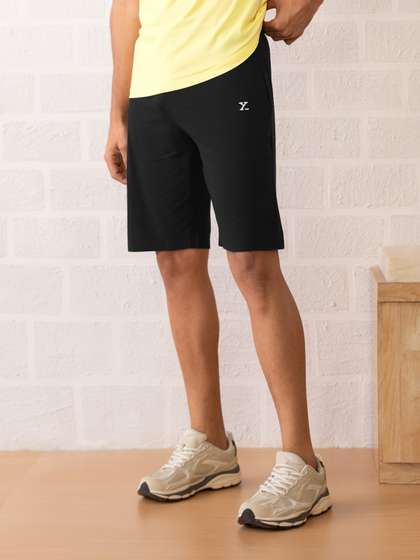 XYXX Men
                          IntelliSmooth Solid Cotton Pace Shorts