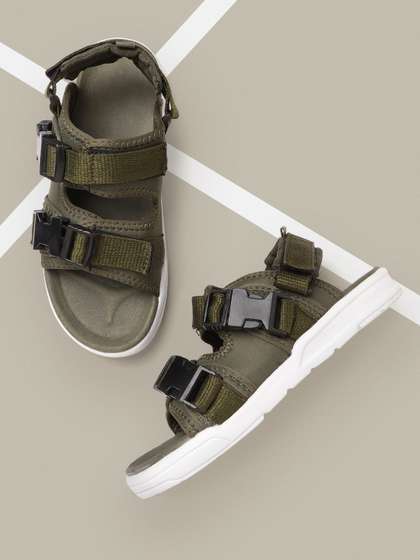 HRX by Hrithik Roshan Men Olive Green Hook & Loop Athleisure Sandal
