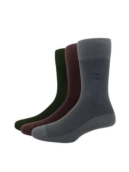 Allen Solly Men Pack Of
                    3 Solid Calf-Length Socks