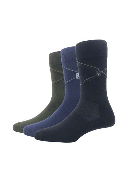 Allen Solly Men Pack Of
                    3 Patterned Calf-Length Socks