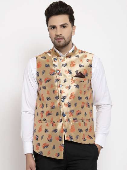 KLOTTHE Men Woven-Design Nehru Jacket