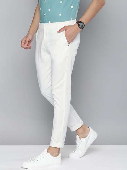 The Indian Garage Co
                        Men White Slim Fit Trousers