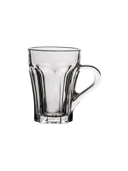 GOODHOMES Set of 6 Transparent Solid Glass Transparent Mugs