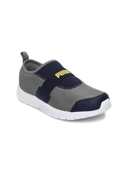 Puma Unisex Kids Blue Colourblocked Slip-On Sneakers