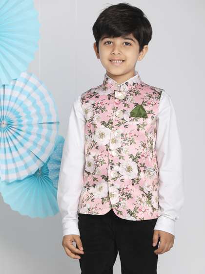 VASTRAMAY Boys Printed Nehru Jacket