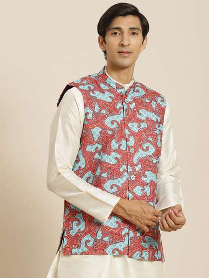 SOJANYA Ethnic Motifs Nehru Jacket