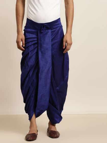 SOJANYA Men Blue
                        Solid Dhoti Pants