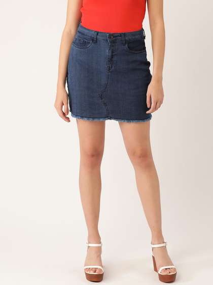 Price History of DressBerry Women Cotton Denim Mini Skirt from