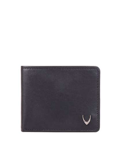 Hidesign Men Black
                    Leather Two Fold Wallet