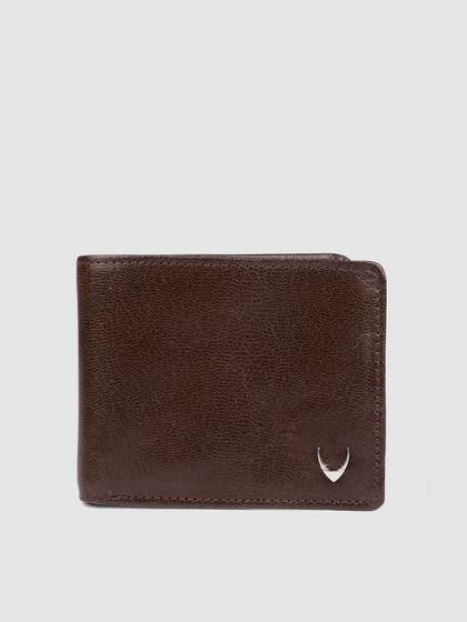 Hidesign Men Brown
                    Leather Two Fold Wallet