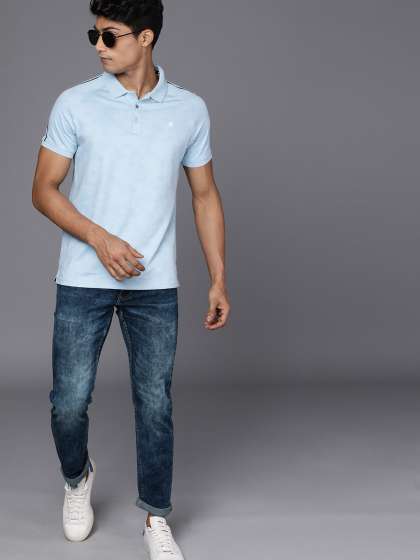 WROGN Men Blue Slim Fit Heavy Fade Stretchable Jeans