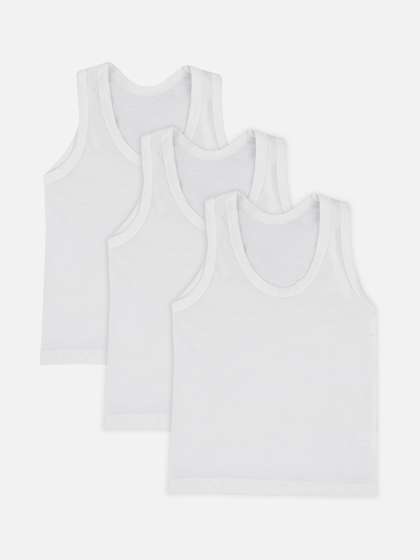 Bodycare Kids Boys
                      Pack Of 3 White Pure Cotton Innerwear Vests