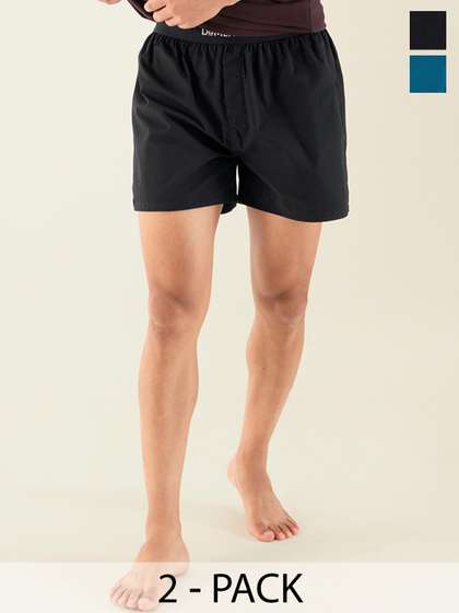 DAMENSCH Men Pack
                          of 2 Solid Ultra-Light Cotton Regular Fit
                          Inner Boxer