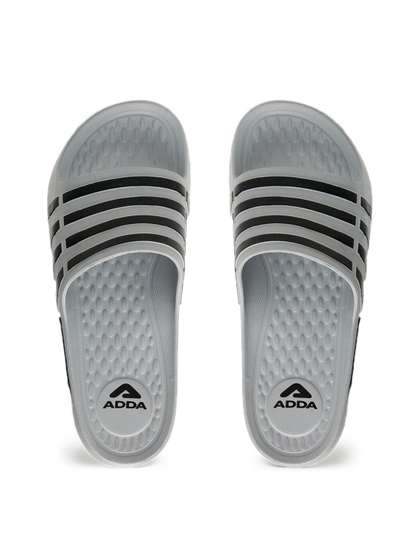 Adda Men Grey Striped
                    Sliders