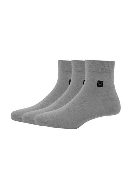 Allen Solly Men Pack Of
                    3 Grey Melange Solid Above Ankle-Length Socks
