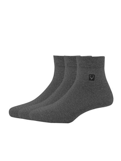 Allen Solly Pack Of 3
                    Charcoal Solid Above Ankle Length Socks
