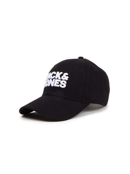 Jack & Jones Men
                    Black & White Printed Pure Cotton Baseball Cap