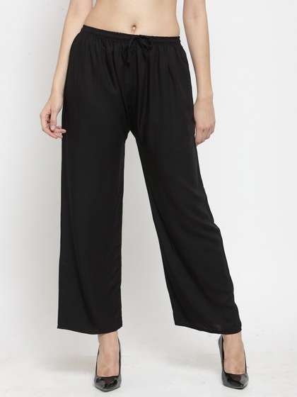 Clora Creation Women
                        Black Palazzos