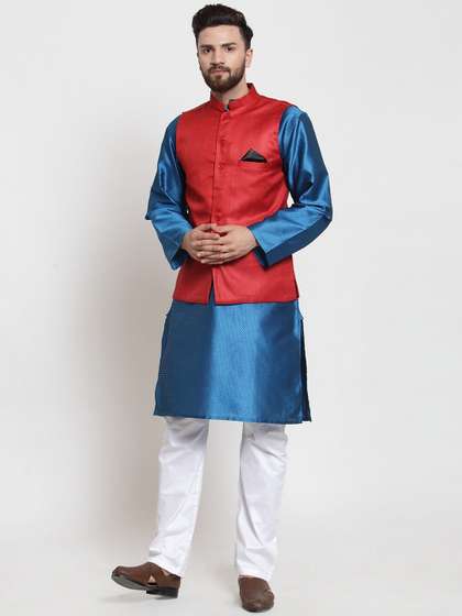 NEUDIS Men Woven Design Nehru Jacket