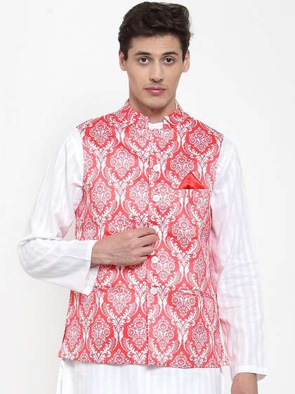 NEUDIS Men Printed Woven Nehru Jacket