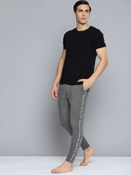 HRX by Hrithik Roshan HRX By Hrithik Roshan Yoga Men Anthra Melange Melange Solid Sustainable Track Pants
