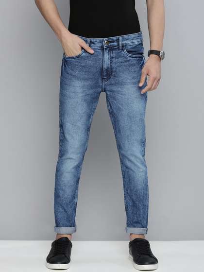 The Indian Garage
                          Co Men Blue Slim Fit Mildly Distressed Light
                          Fade Stretchable Jeans